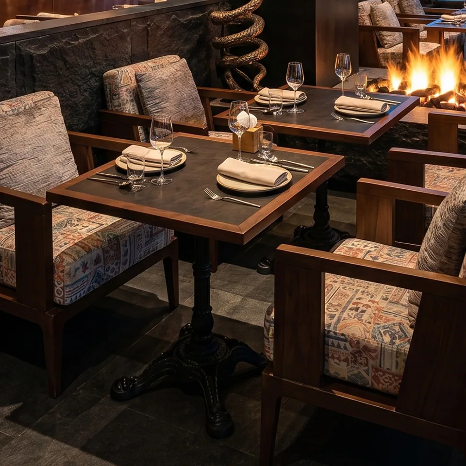 Kilim and Velvet Fireside Set view 3