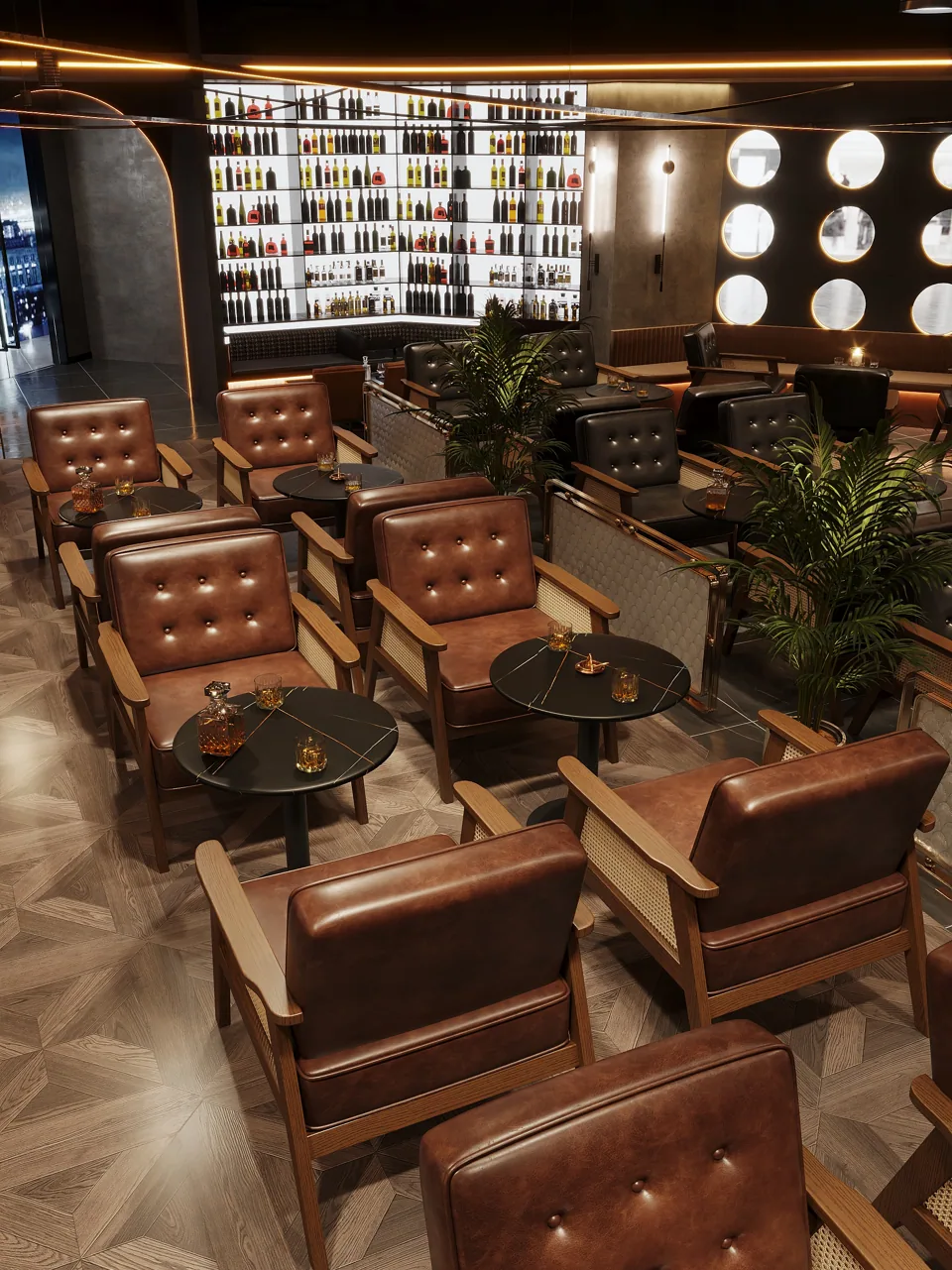 Rattan-Side Club Chair Set