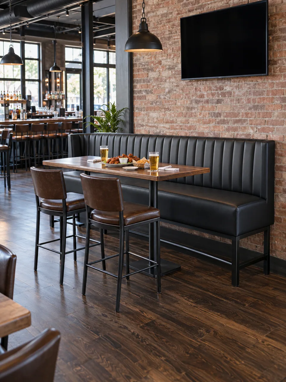 Sideline Black Channel Banquette
