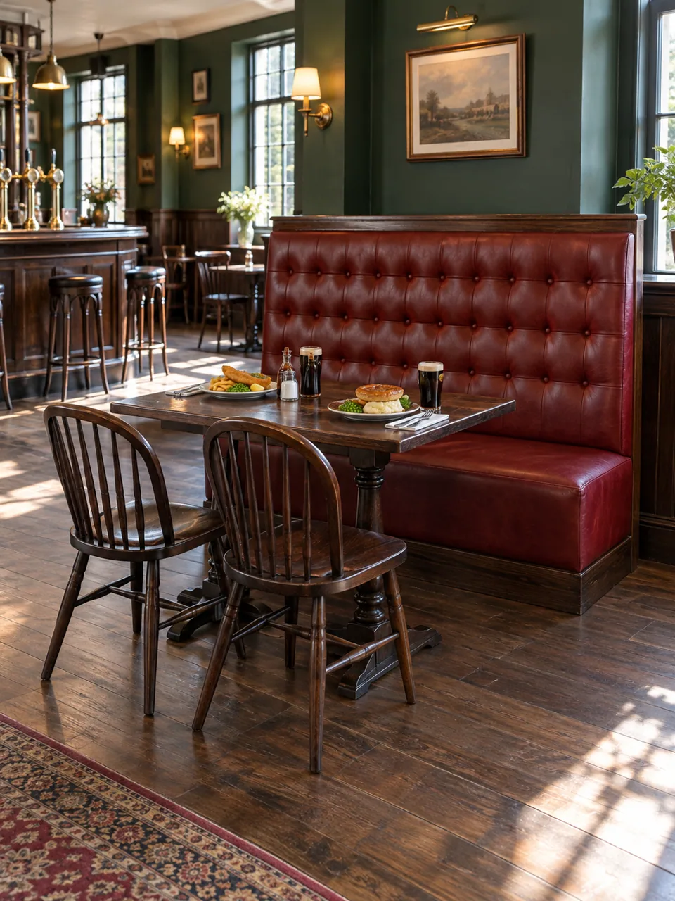 Tufted Snug-Wall Banquette